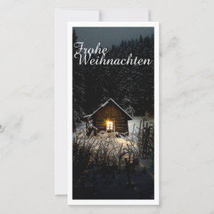 Carte Vœux de Noël avec maison de sorcière