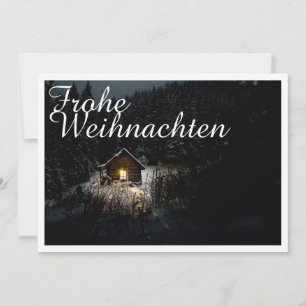 Carte Vœux de Noël avec maison de sorcière