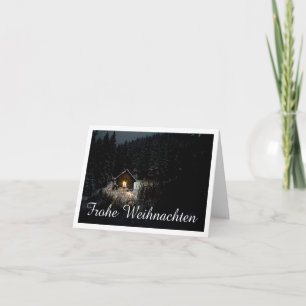 Carte Vœux de Noël avec maison de sorcière