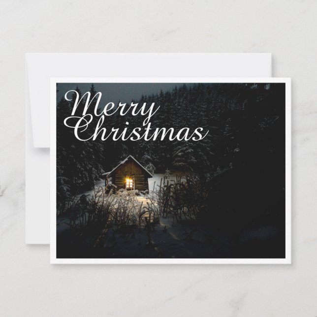 Carte Vœux de Noël avec Witch House (Devant)