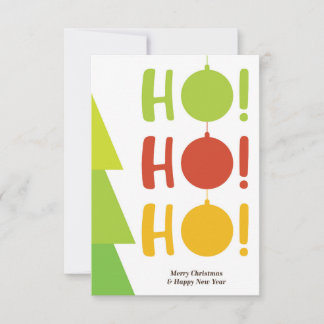 Carte Vœux de Noël Ho Ho Ho.