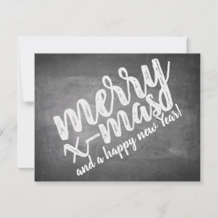 Carte Vœux de Noël sur le tableau noir
