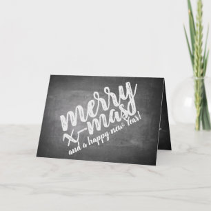 Carte Vœux de Noël sur le tableau noir