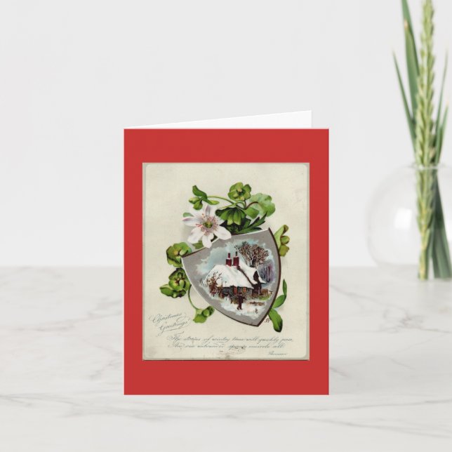 Carte Voeux de Noël Vintage (Devant)