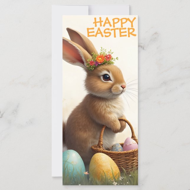 Carte Vœux de printemps du lapin de Pâques (Devant)