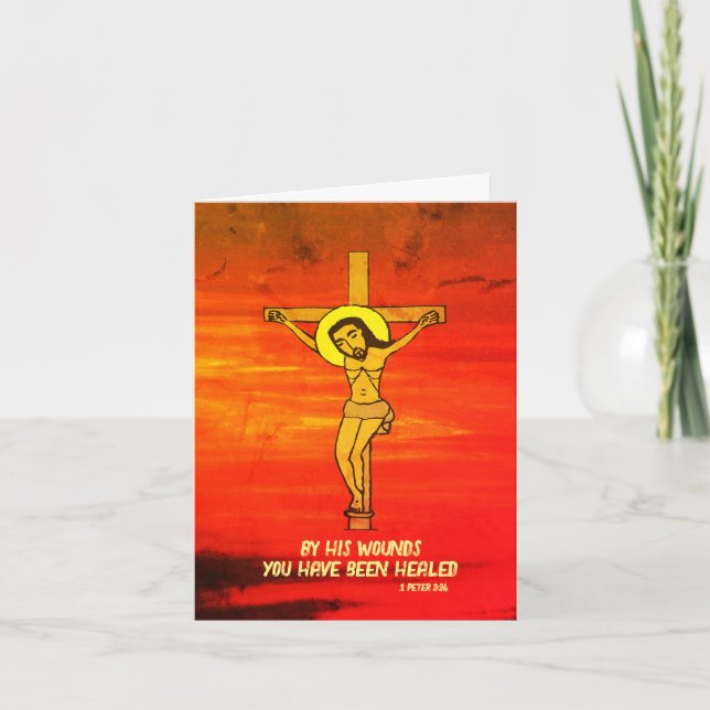 Carte Vœux de Vendredi saint Pâques  (Devant)