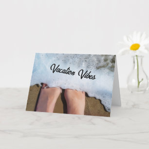 Carte Vœux de voyage Vacances Plage