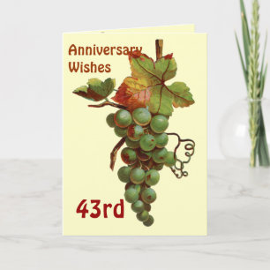 Carte Voeux du 43e anniversaire, personnalisables