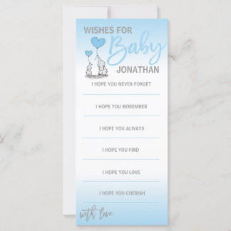 Carte Voeux modernes personnalisés pour BÉBY BOY Bleu Bl