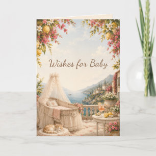 Carte Vœux pour Bébé de la Côte d'Amalfi Côte Méditerr