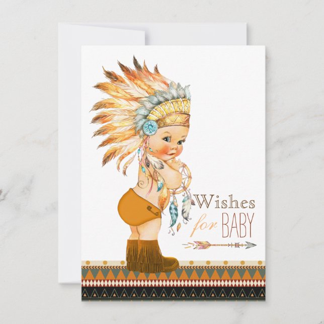 Carte Voeux pour bébé Wild et Baby shower garçon libre (Devant)