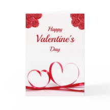 Vœux sincères de la Saint-Valentin pliable