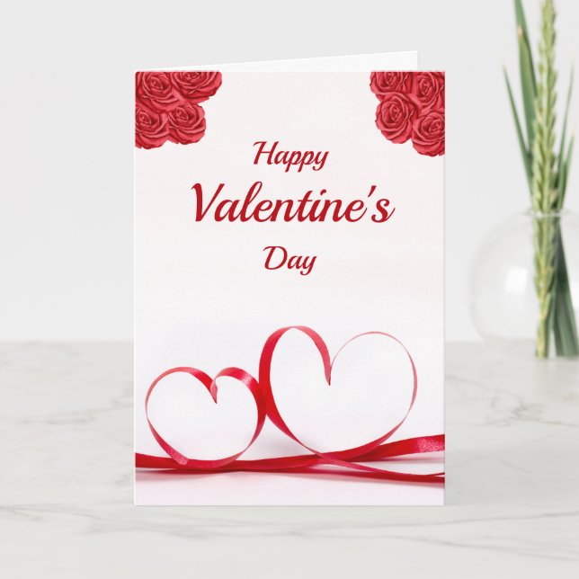 Carte Vœux sincères de la Saint-Valentin pliable (Devant)