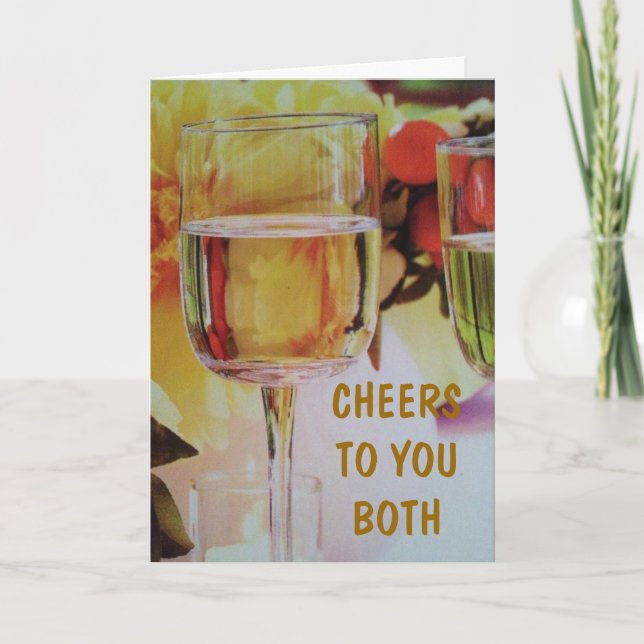 CARTE VOICI À LA BRIDE/GROOM UN TOAST MARIAGE (Devant)