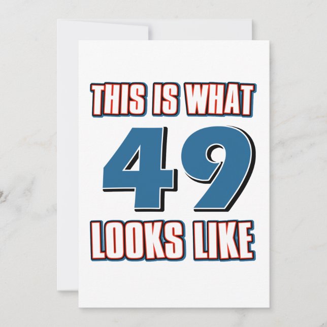 Carte Voici à quoi ressemble 49 ans (Devant)