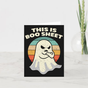 Carte Voici Bosheet Ghost Retro Halloween Costume Me