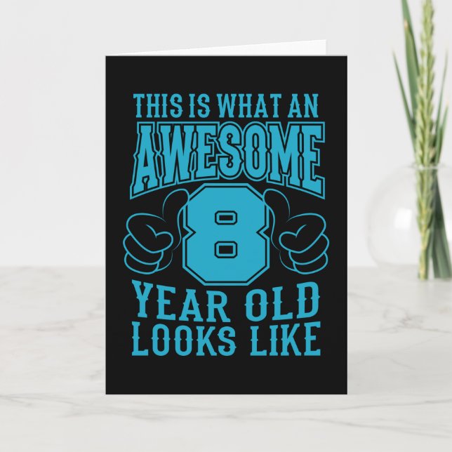 Carte VOICI CE QUI EST UN MAGNIFIQUE 8 ANS 8e anniversai (Devant)