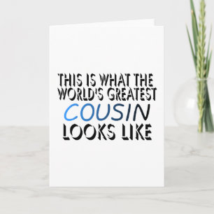 Carte Voici le plus grand cousin du monde (bleu) (2