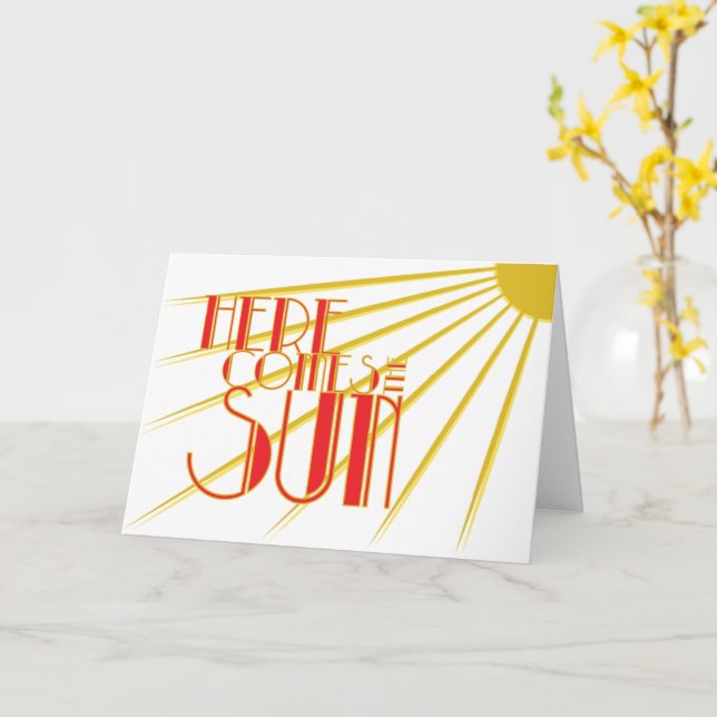 Carte Voici le Soleil (Fleur jaune)