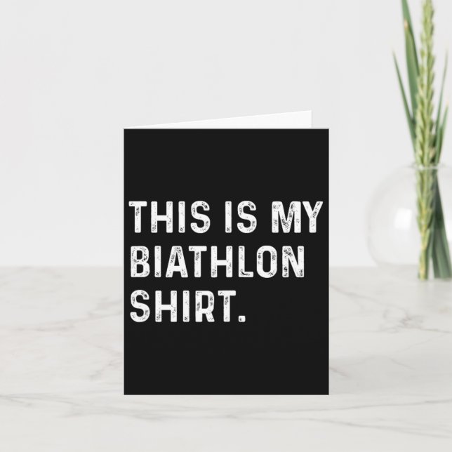 Carte Voici Ma Chemise De Biathlon - Ski Ski Skier (Devant)