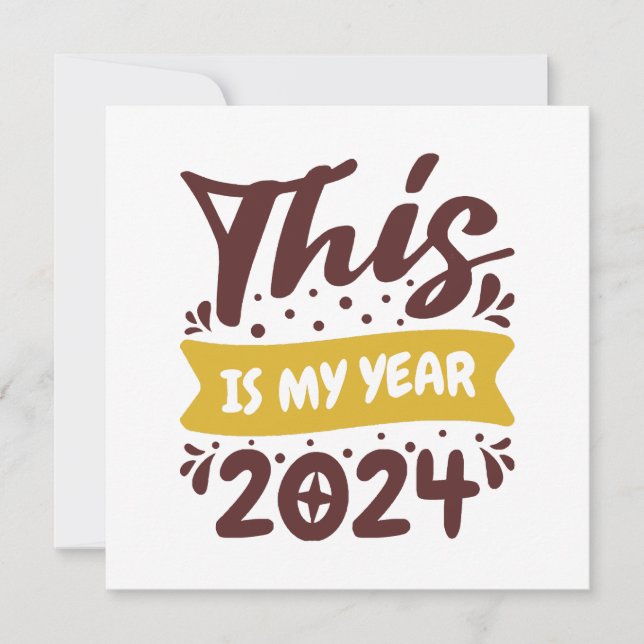 Carte Voici mon année 2024 (Devant)