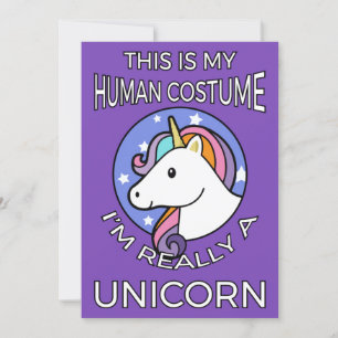 Carte Voici Mon Costume Humain - Unicorn Edition II