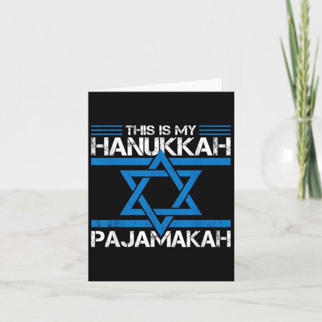 Carte Voici Mon Hanoukka Pajamakah Pj Pajama Drôle Cadea (Devant)