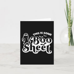 Carte Voici une feuille de livre Halloween Ghost Funny p