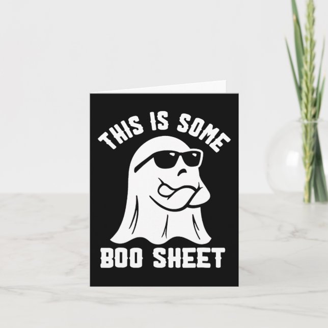 Carte Voici Une Petite Feuille De Boite Halloween Ghost  (Devant)