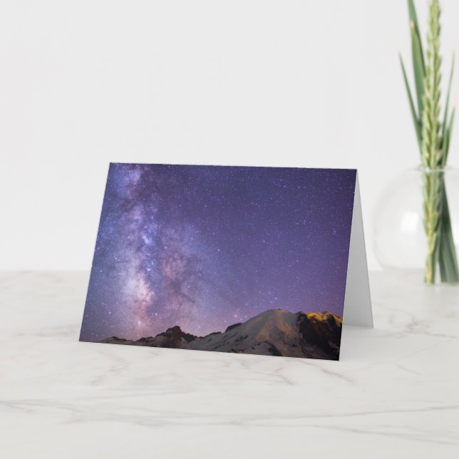 Carte Voie Lactée et Mont Rainier | État de Washington (Devant)