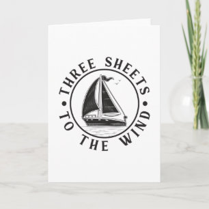 Carte Voile Capitaine Bateau Voilier Sailor Drôle Idée c