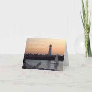 Carte Voile lisse Anniversaire Pittoresque