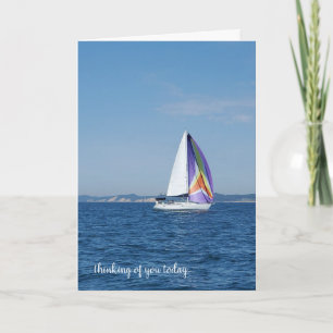 Carte voilier avec spinaker