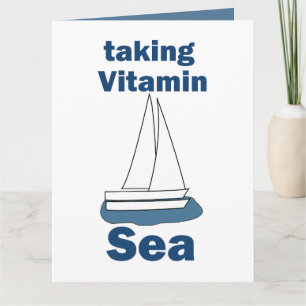 Carte Voilier Vitamine Mer Citation Navale Drôle