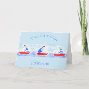 Carte Voiliers à l'aquarelle RETRAITE Personnaliser