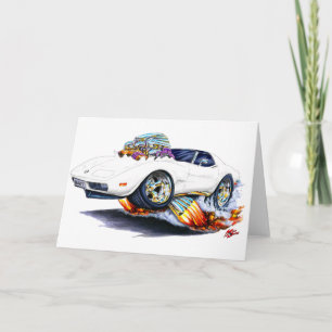 Carte Voiture 1973-76 de blanc de Corvette