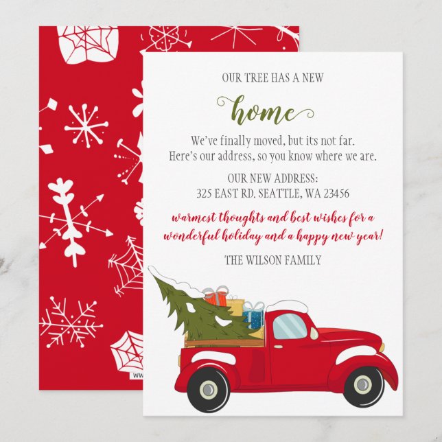 Carte Voiture d'arbre de Noël Nous avons déplacé les Car (Devant / Derrière)