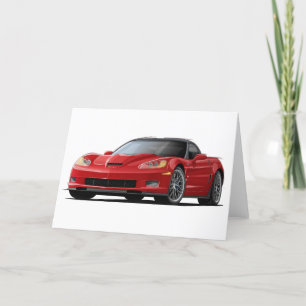 Carte Voiture de rouge de Corvette ZR1