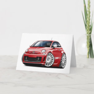 Carte Voiture de rouge de Fiat 500 Abarth