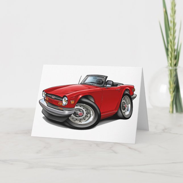 Carte Voiture de rouge de Triumph TR6 (Devant)
