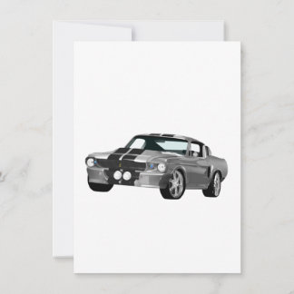 Carte Voiture Muscle Argent