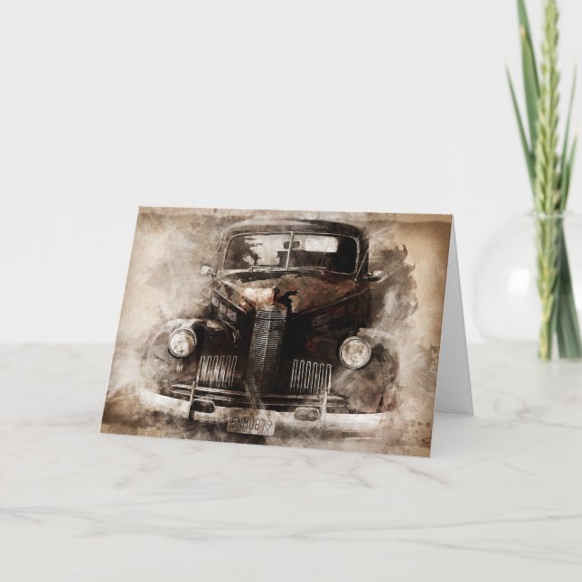 Carte Voiture Oldtimer (Devant)