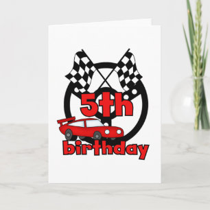 Carte Voiture Racing 5e Anniversaire Tshirts et cadeaux