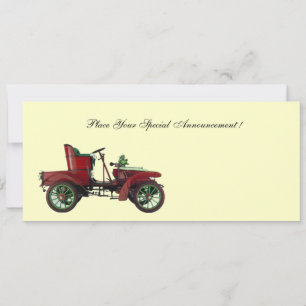 Carte VOITURE RETRO, RESTAURATION AUTOMATIQUE, blanc