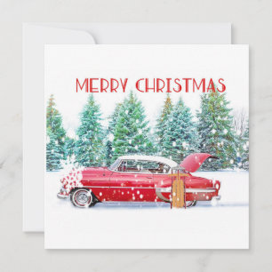 Carte Voiture rouge à vent