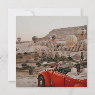 Carte Voiture Rouge Vintage classique à regarder des bal