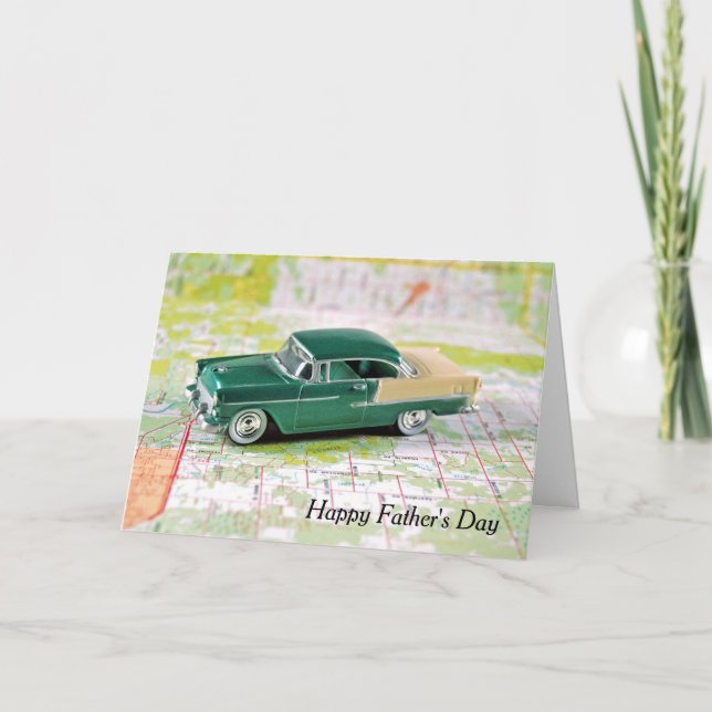 Carte Voiture Vintage fête des pères (Devant)