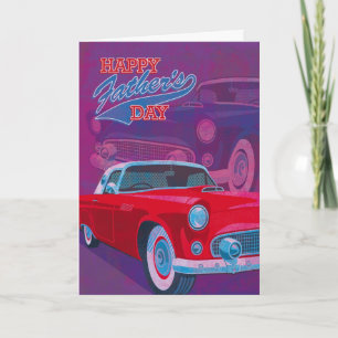 Carte Voitures classiques vintages de fête des pères