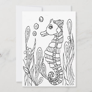 Carte Voitures de coloriage Sea Horse
