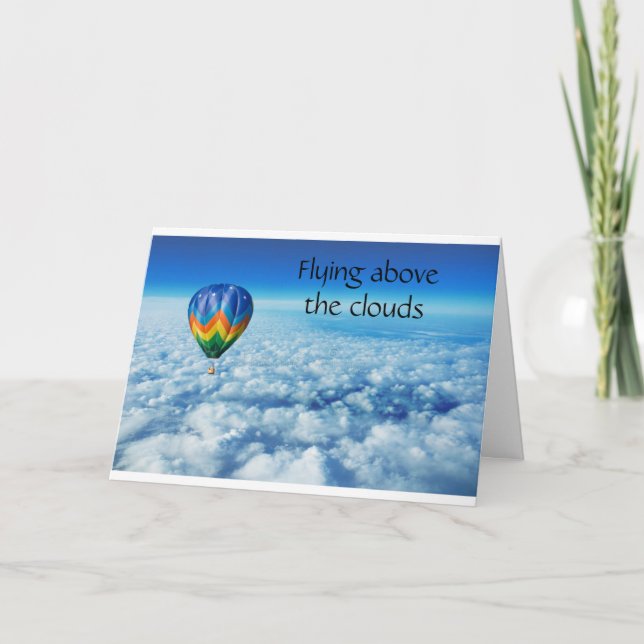 CARTE *VOL AU-DESSUS DES NUAGES* FÉLICITATIONS (Devant)